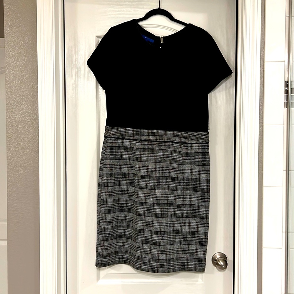 Brand new with tags professional work dress black and gray plaid